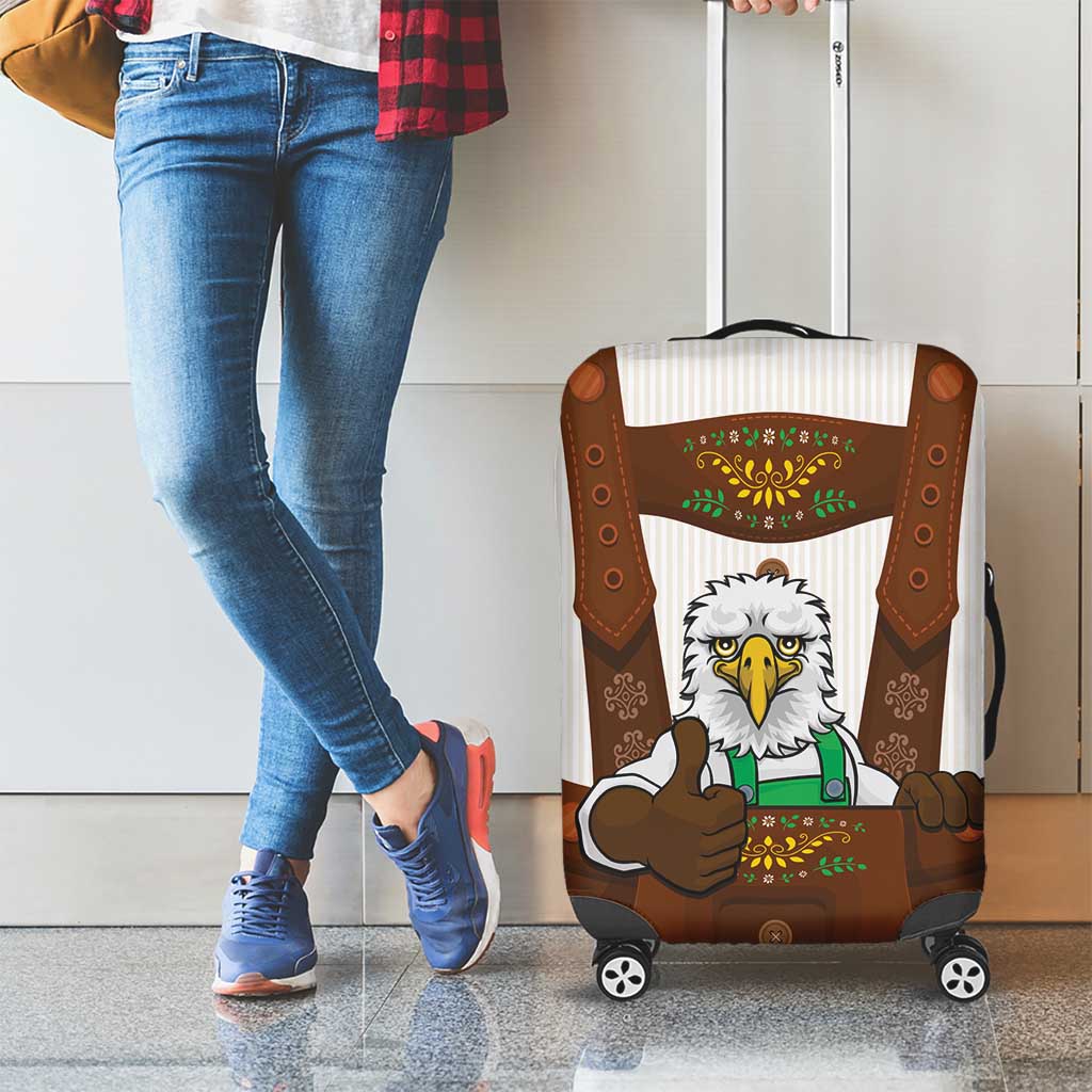 Lederhosen Costume Germany Luggage Cover Bald Eagles With Traditional German Pattern