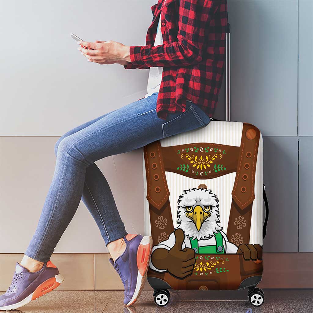 Lederhosen Costume Germany Luggage Cover Bald Eagles With Traditional German Pattern