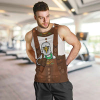 Lederhosen Costume Germany Men Tank Top Bald Eagles With Traditional German Pattern