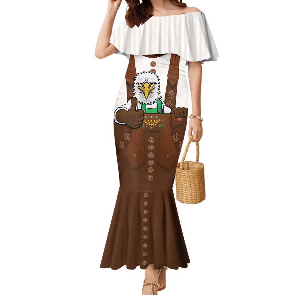 Lederhosen Costume Germany Mermaid Dress Bald Eagles With Traditional German Pattern