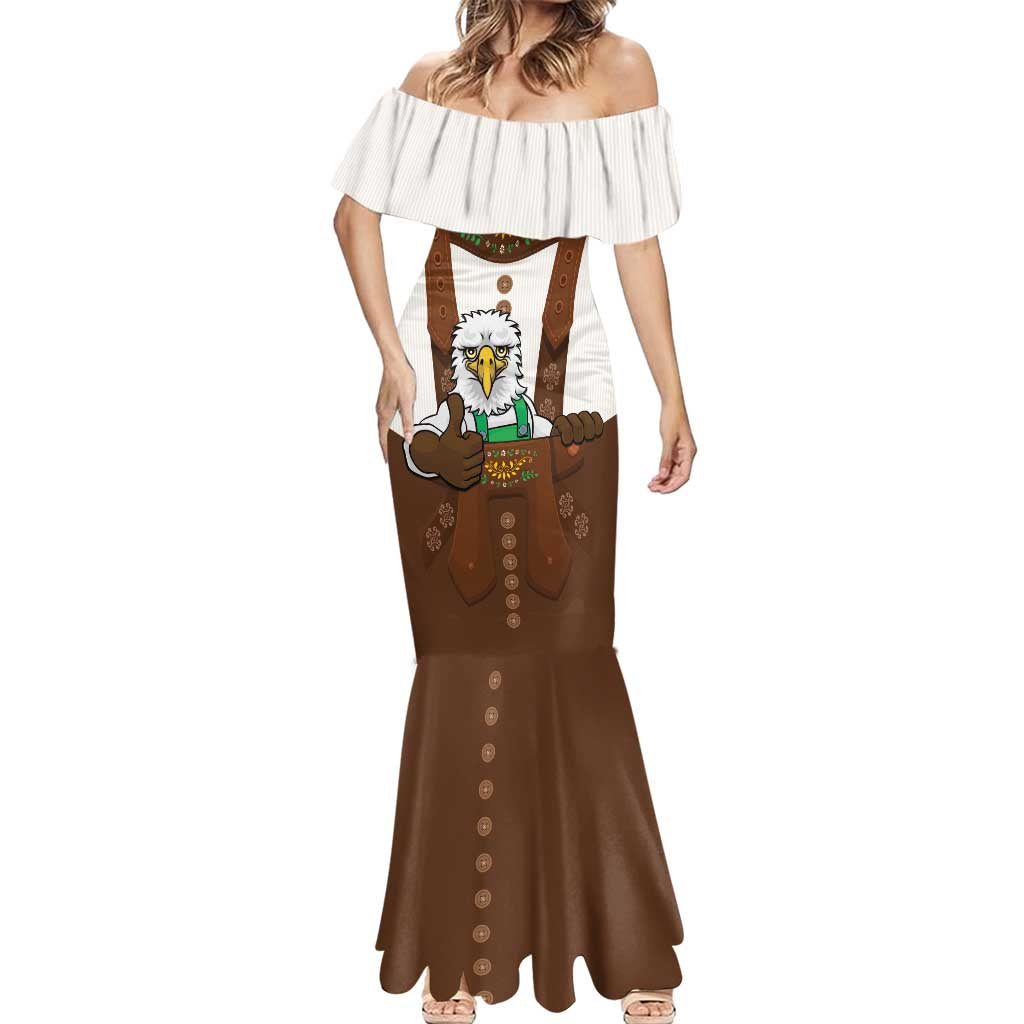 Lederhosen Costume Germany Mermaid Dress Bald Eagles With Traditional German Pattern