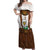 Lederhosen Costume Germany Off Shoulder Maxi Dress Bald Eagles With Traditional German Pattern