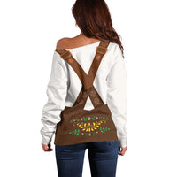 Lederhosen Costume Germany Off Shoulder Sweater Bald Eagles With Traditional German Pattern