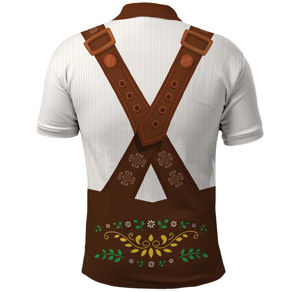 Lederhosen Costume Germany Polo Shirt Bald Eagles With Traditional German Pattern