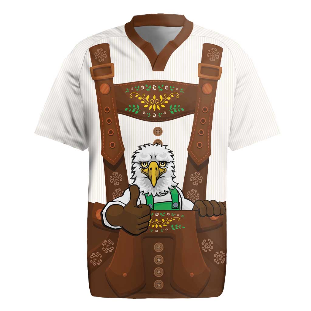 Lederhosen Costume Germany Rugby Jersey Bald Eagles With Traditional German Pattern