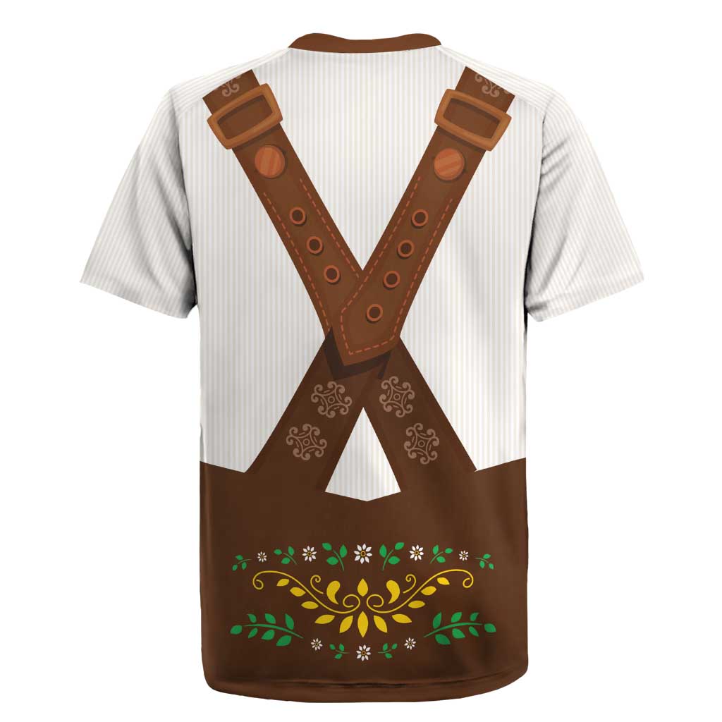 Lederhosen Costume Germany Rugby Jersey Bald Eagles With Traditional German Pattern