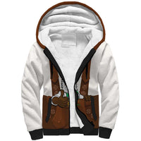 Lederhosen Costume Germany Sherpa Hoodie Bald Eagles With Traditional German Pattern