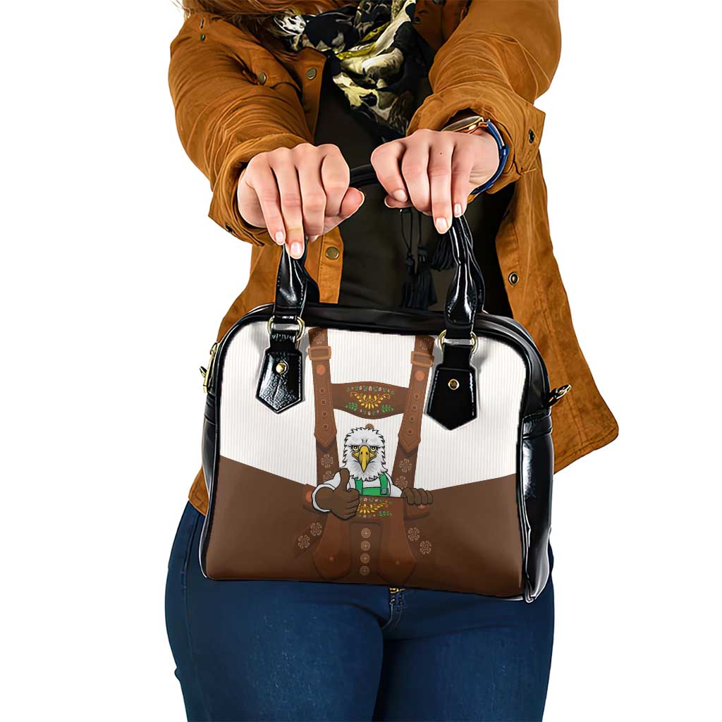 Lederhosen Costume Germany Shoulder Handbag Bald Eagles With Traditional German Pattern