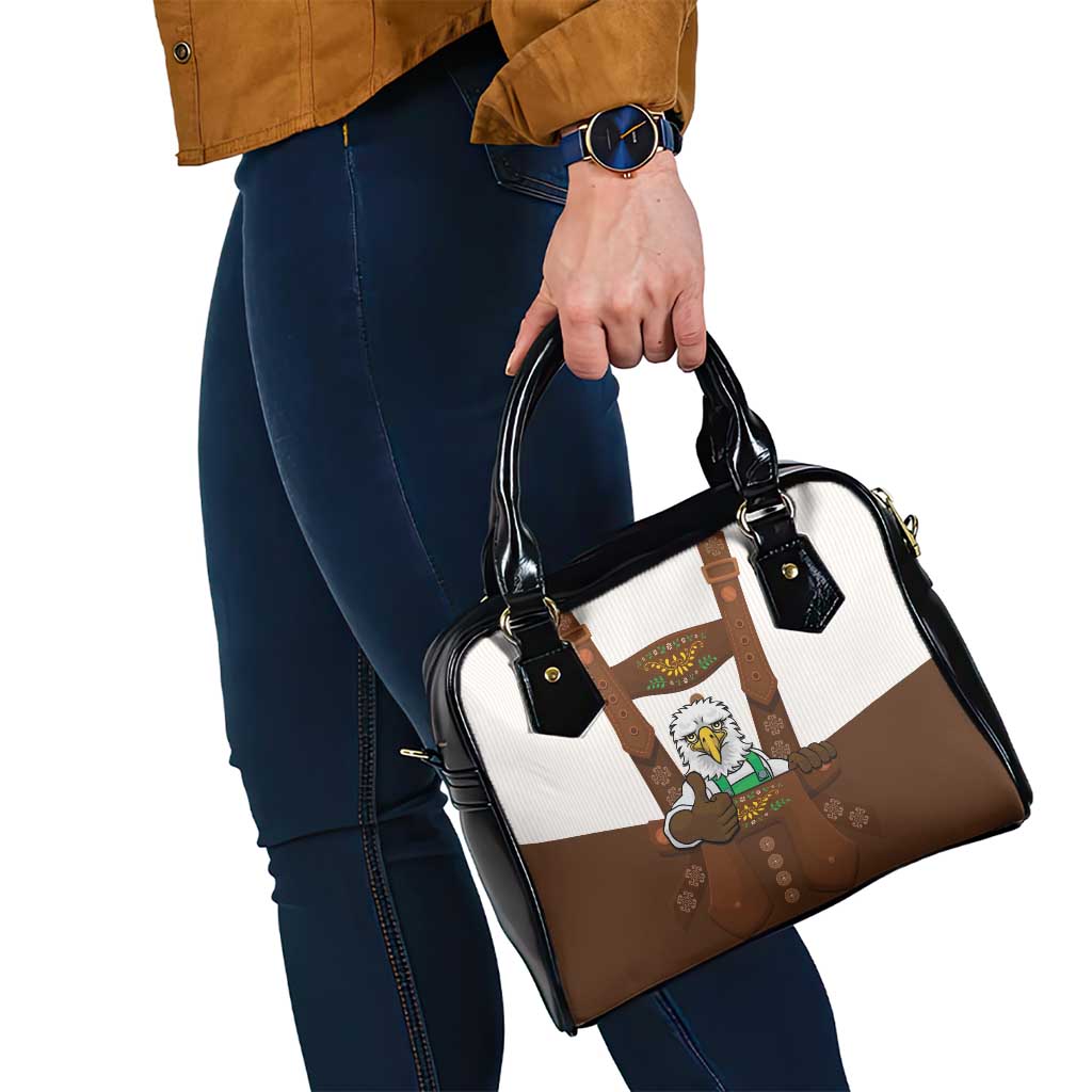 Lederhosen Costume Germany Shoulder Handbag Bald Eagles With Traditional German Pattern