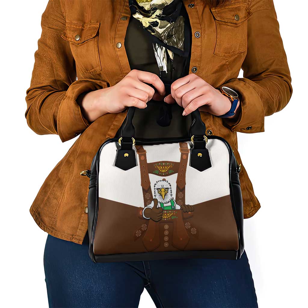 Lederhosen Costume Germany Shoulder Handbag Bald Eagles With Traditional German Pattern