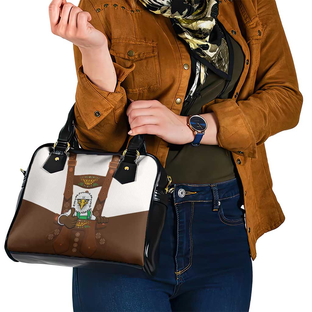 Lederhosen Costume Germany Shoulder Handbag Bald Eagles With Traditional German Pattern