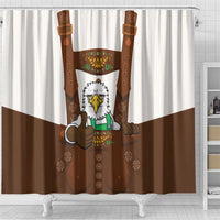 Lederhosen Costume Germany Shower Curtain Bald Eagles With Traditional German Pattern