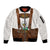 Lederhosen Costume Germany Sleeve Zip Bomber Jacket Bald Eagles With Traditional German Pattern