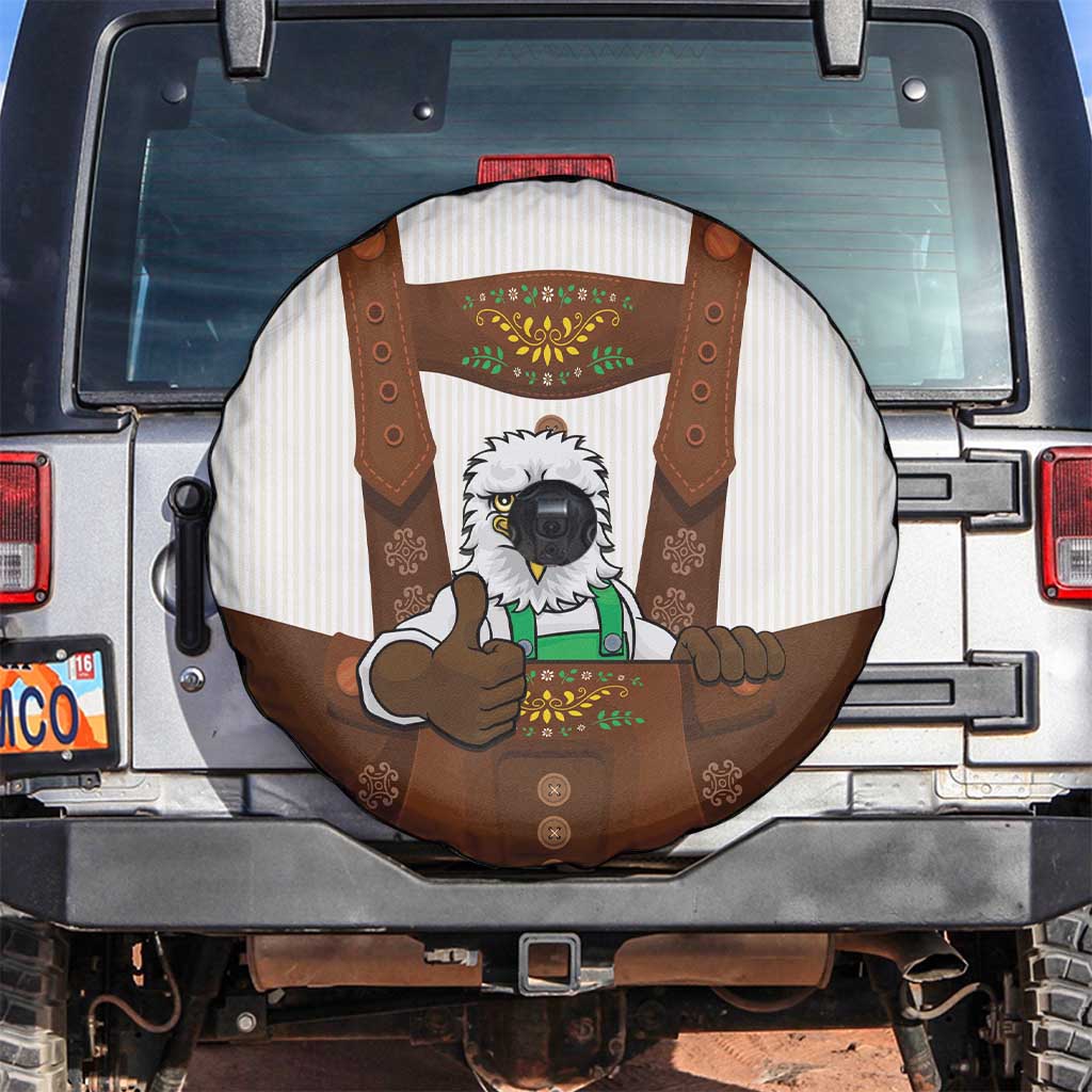 Lederhosen Costume Germany Spare Tire Cover Bald Eagles With Traditional German Pattern