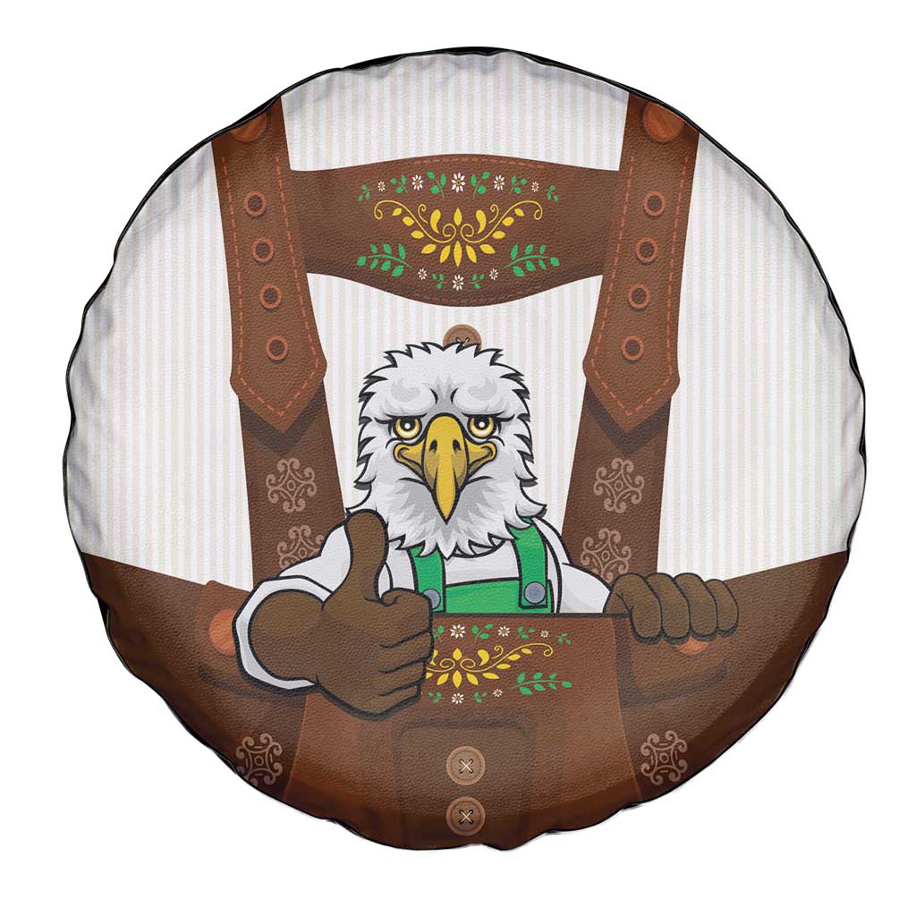 Lederhosen Costume Germany Spare Tire Cover Bald Eagles With Traditional German Pattern