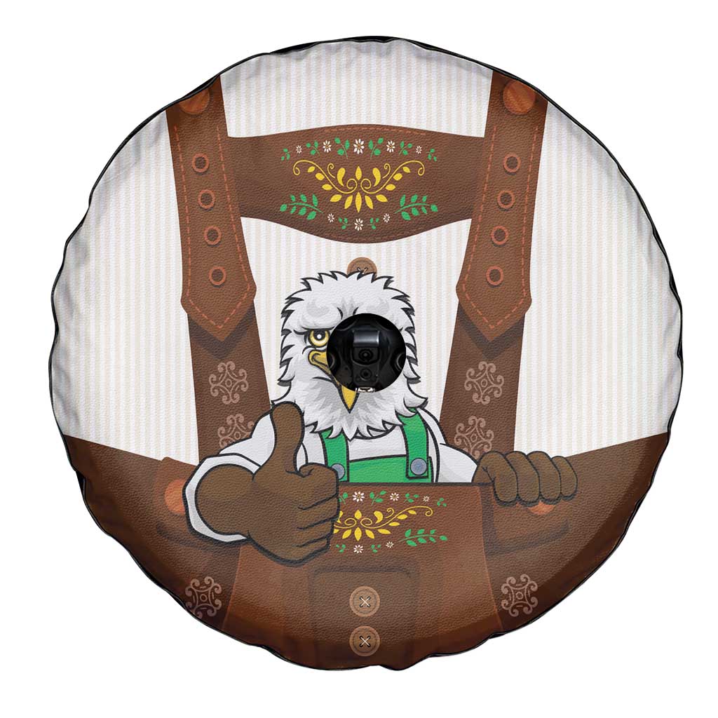 Lederhosen Costume Germany Spare Tire Cover Bald Eagles With Traditional German Pattern