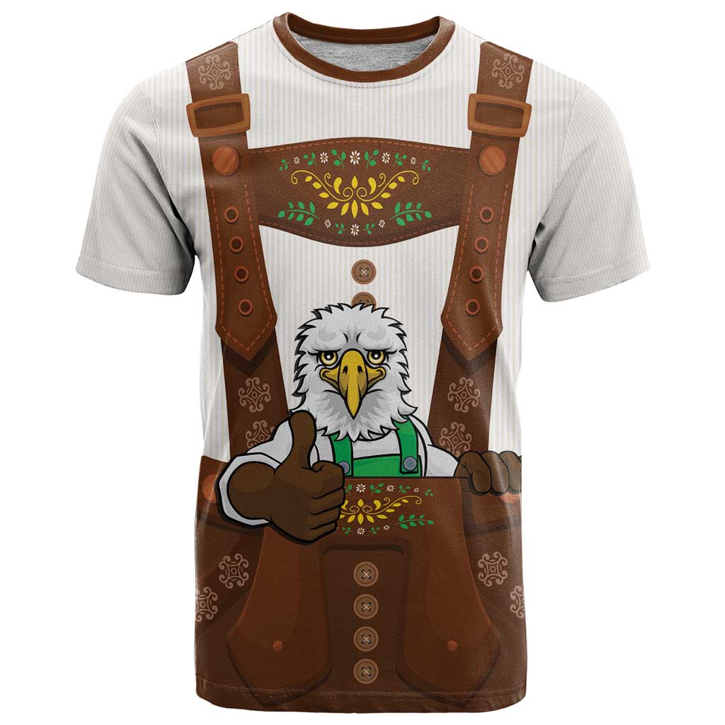 Lederhosen Costume Germany T Shirt Bald Eagles With Traditional German Pattern