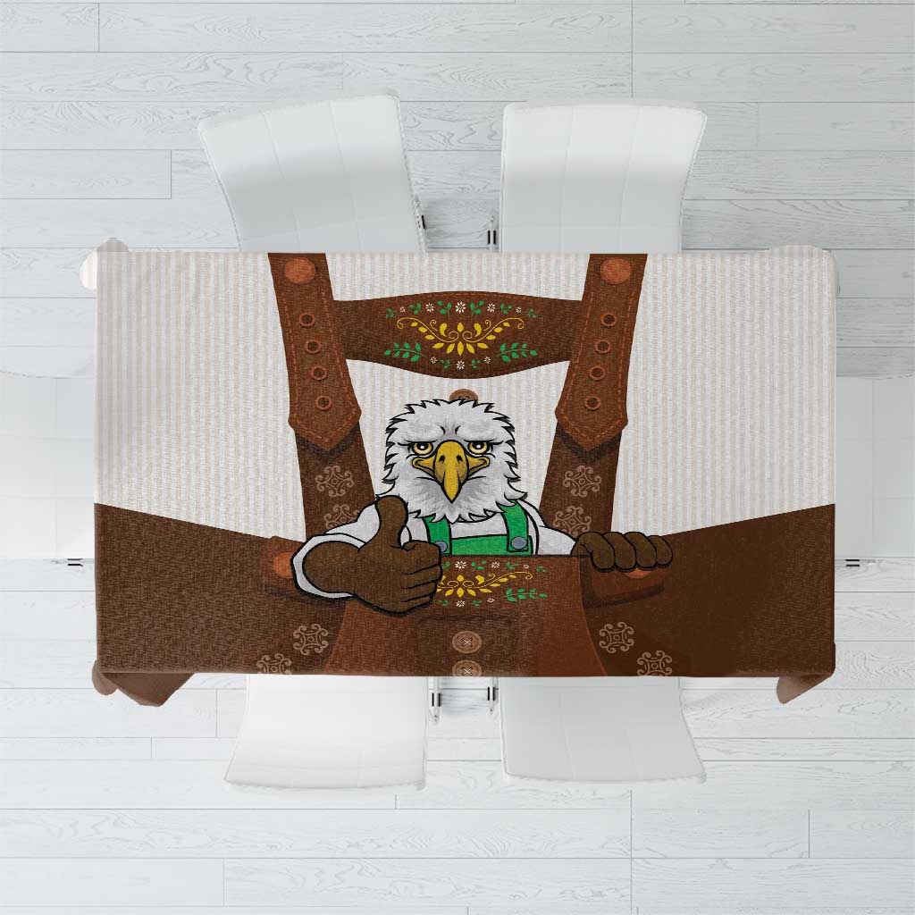 Lederhosen Costume Germany Tablecloth Bald Eagles With Traditional German Pattern