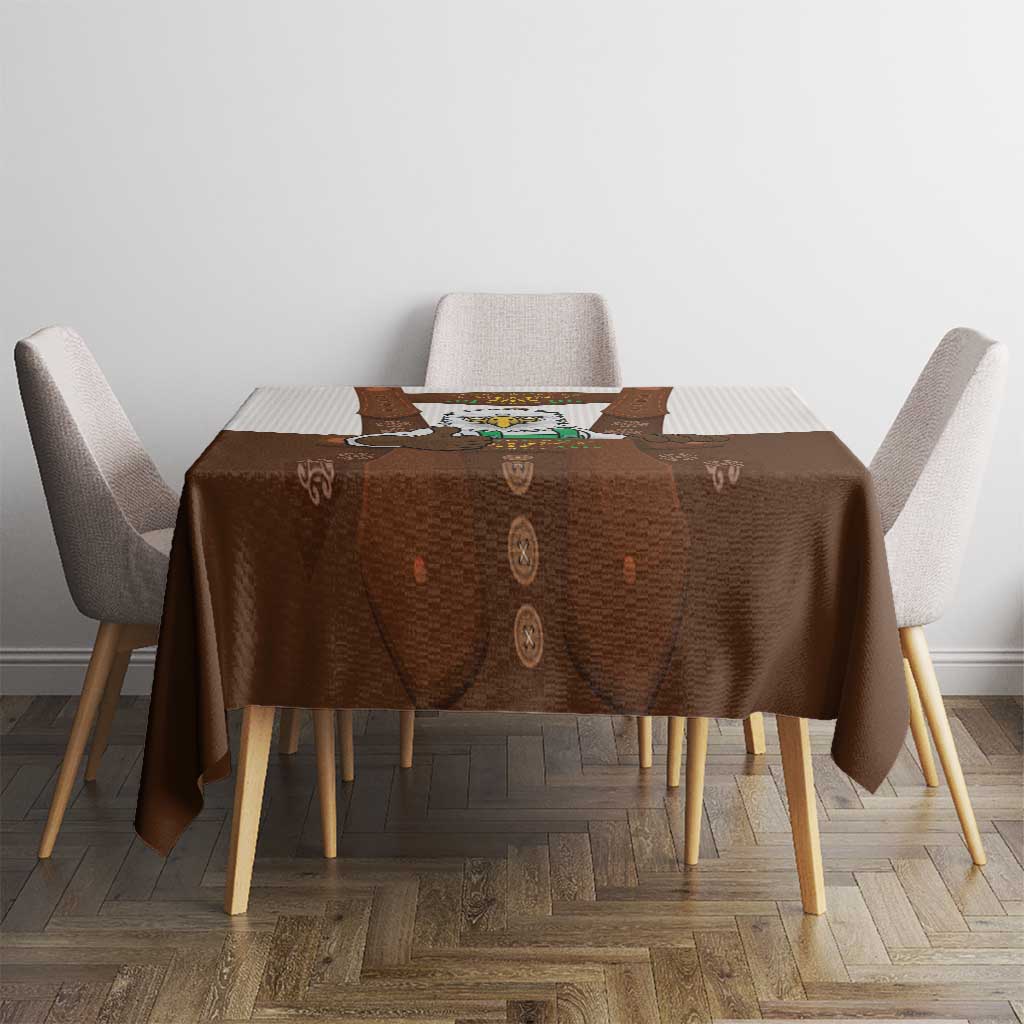Lederhosen Costume Germany Tablecloth Bald Eagles With Traditional German Pattern