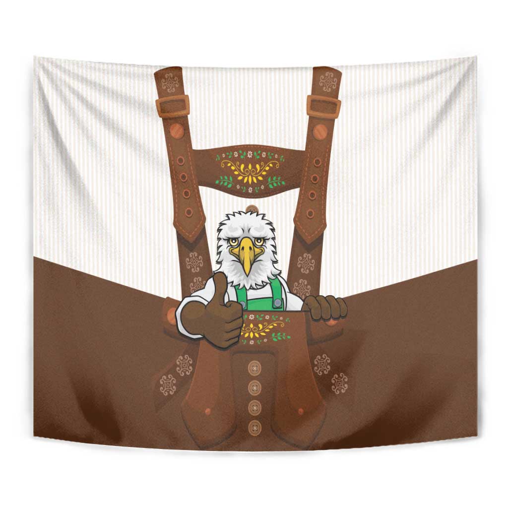 Lederhosen Costume Germany Tapestry Bald Eagles With Traditional German Pattern