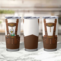 Lederhosen Costume Germany Tumbler Cup Bald Eagles With Traditional German Pattern