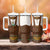 Lederhosen Costume Germany Tumbler With Handle Bald Eagles With Traditional German Pattern