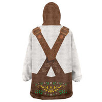 Lederhosen Costume Germany Wearable Blanket Hoodie Bald Eagles With Traditional German Pattern