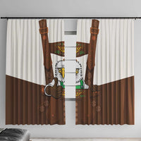Lederhosen Costume Germany Window Curtain Bald Eagles With Traditional German Pattern
