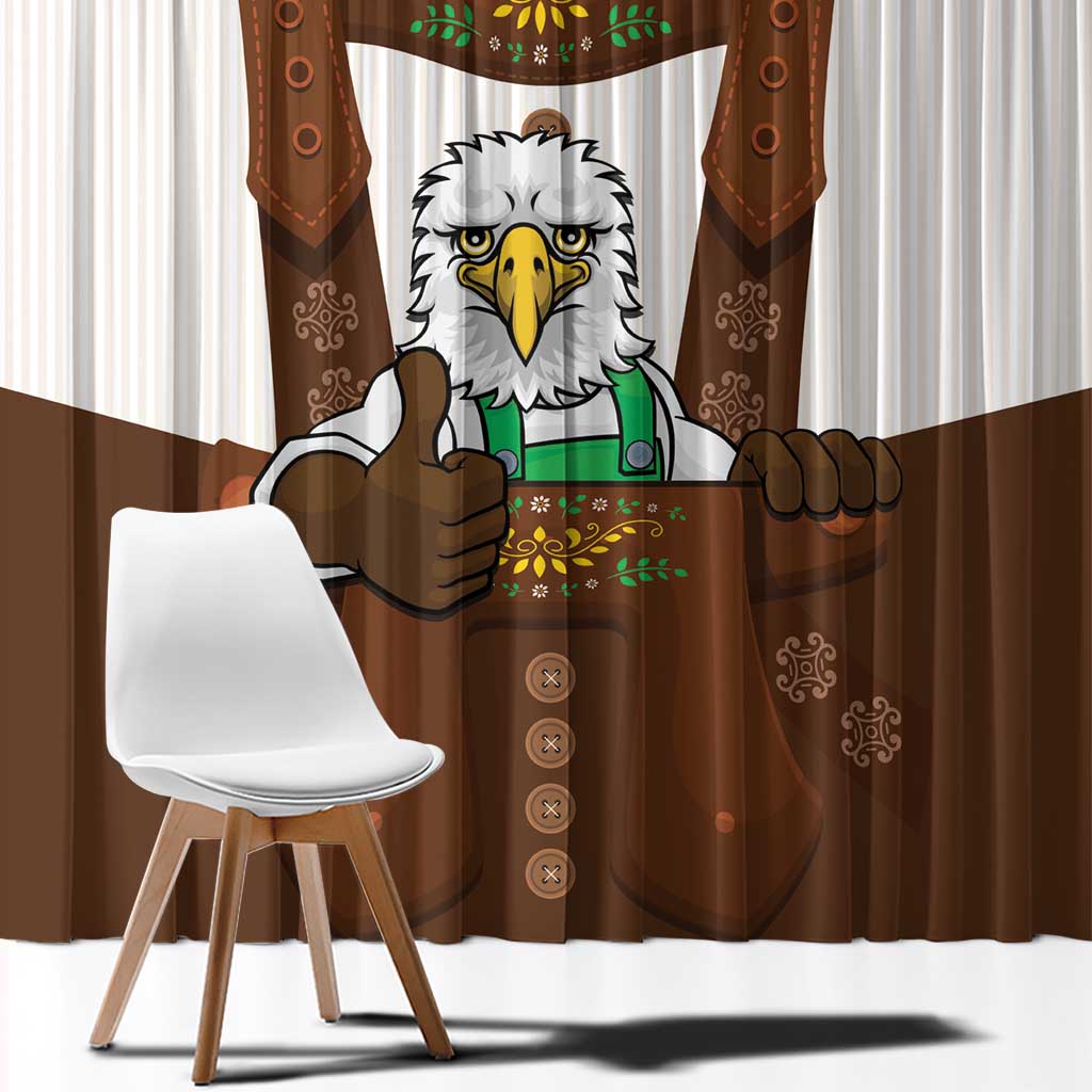 Lederhosen Costume Germany Window Curtain Bald Eagles With Traditional German Pattern