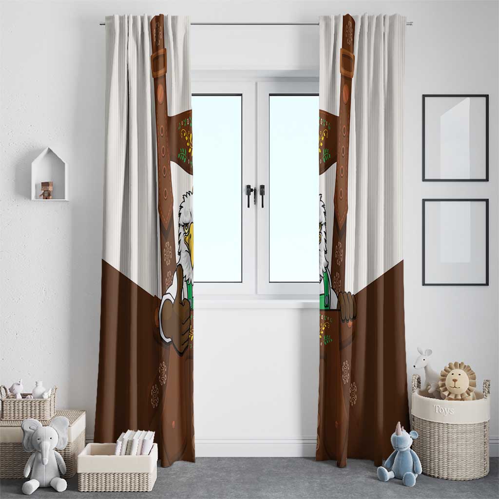 Lederhosen Costume Germany Window Curtain Bald Eagles With Traditional German Pattern