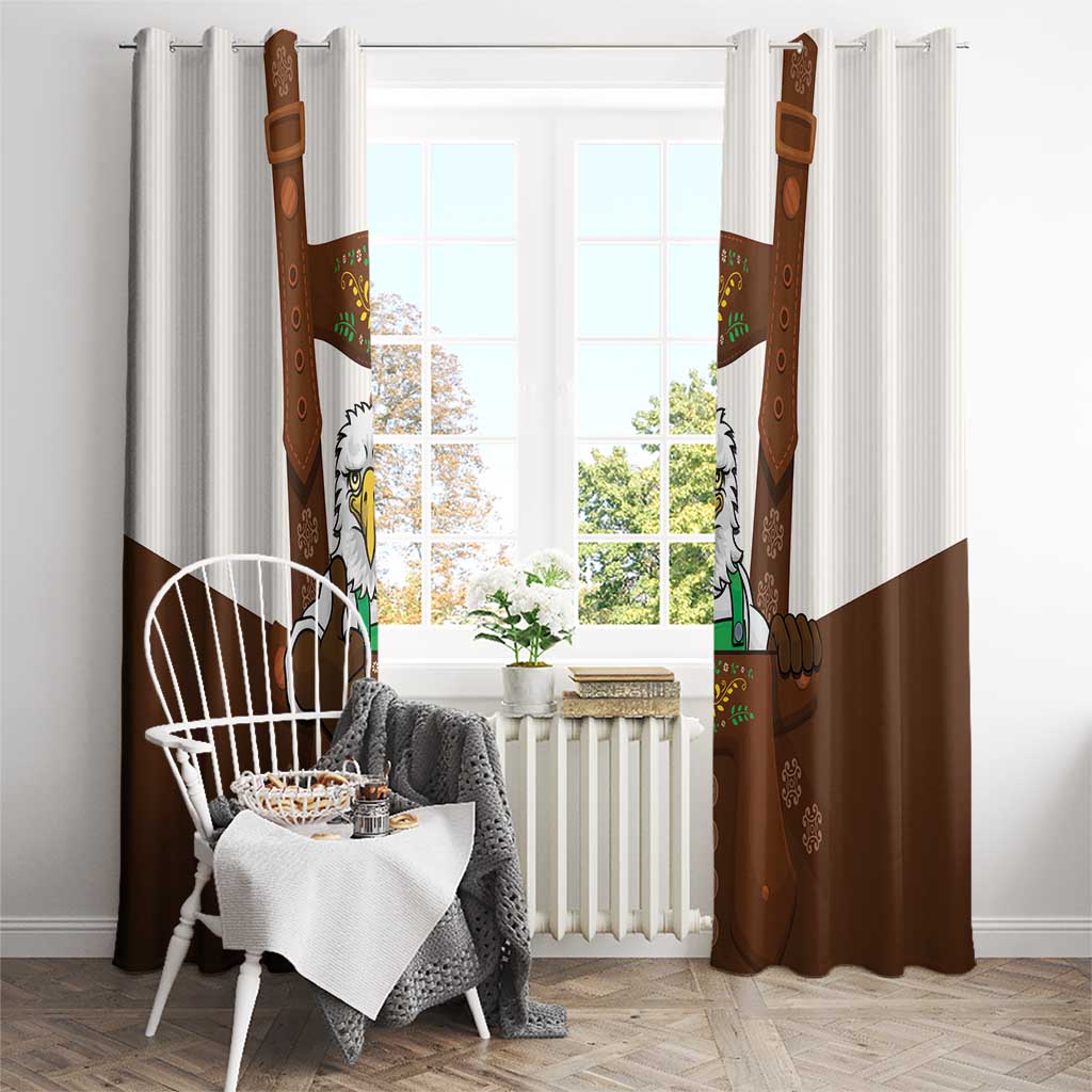 Lederhosen Costume Germany Window Curtain Bald Eagles With Traditional German Pattern