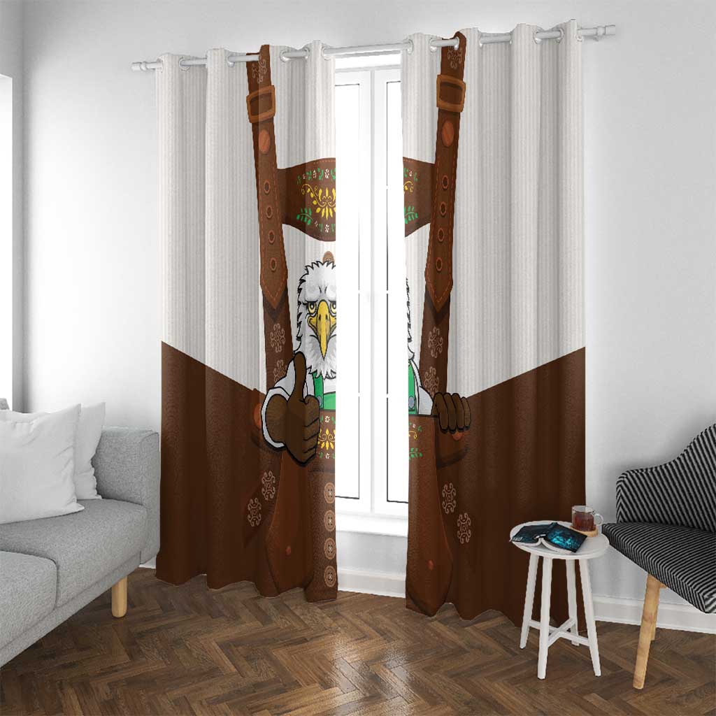 Lederhosen Costume Germany Window Curtain Bald Eagles With Traditional German Pattern