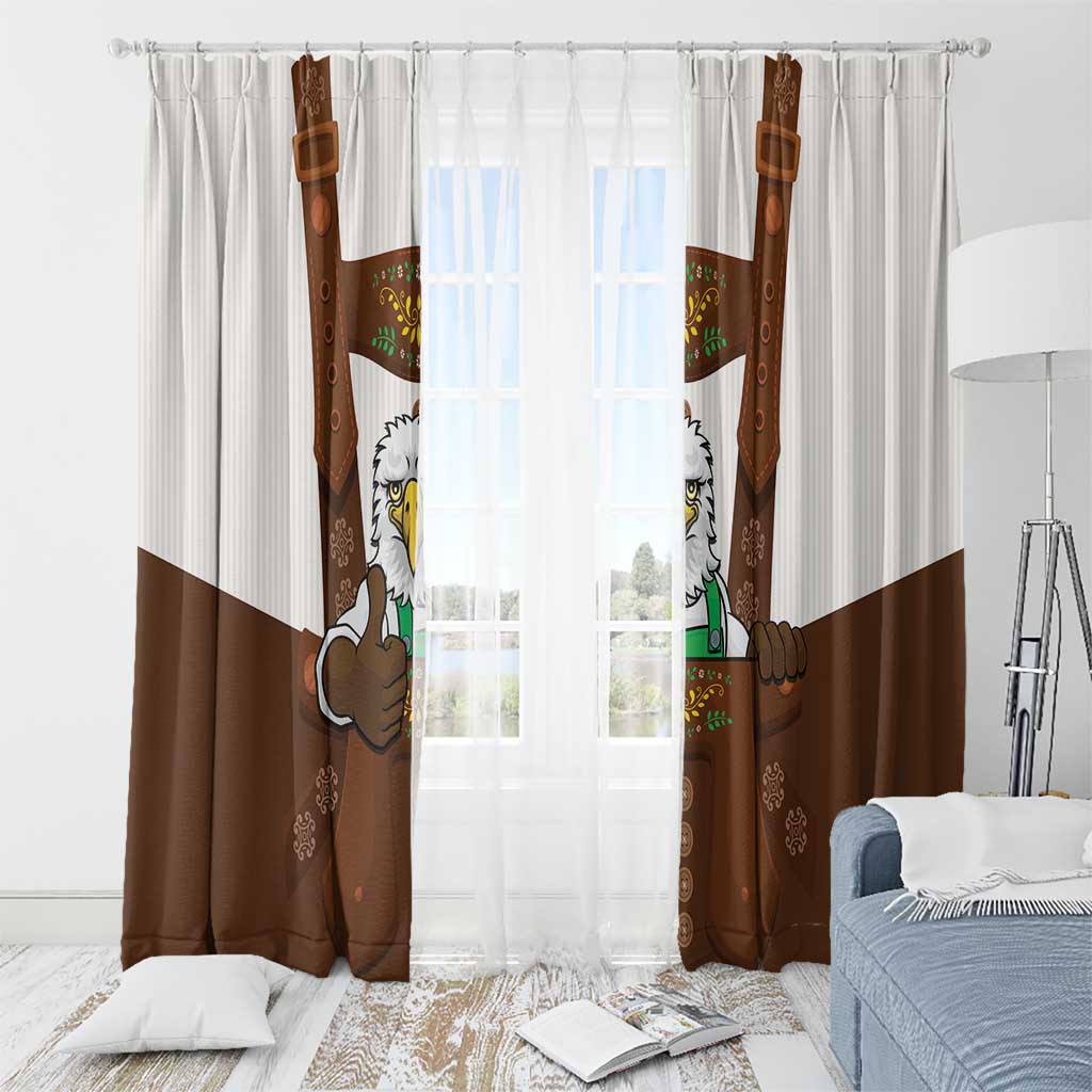 Lederhosen Costume Germany Window Curtain Bald Eagles With Traditional German Pattern
