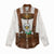 Lederhosen Costume Germany Women Casual Shirt Bald Eagles With Traditional German Pattern