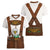 Lederhosen Costume Germany Women V-Neck T-Shirt Bald Eagles With Traditional German Pattern