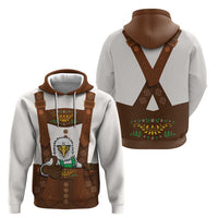 Lederhosen Costume Germany Zip Hoodie Bald Eagles With Traditional German Pattern