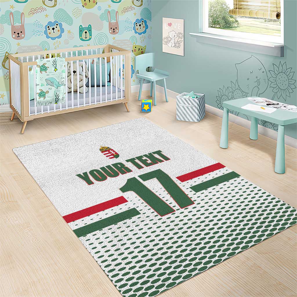 Custom Hungary Ice Hockey Area Rug White Style Come on Magyars