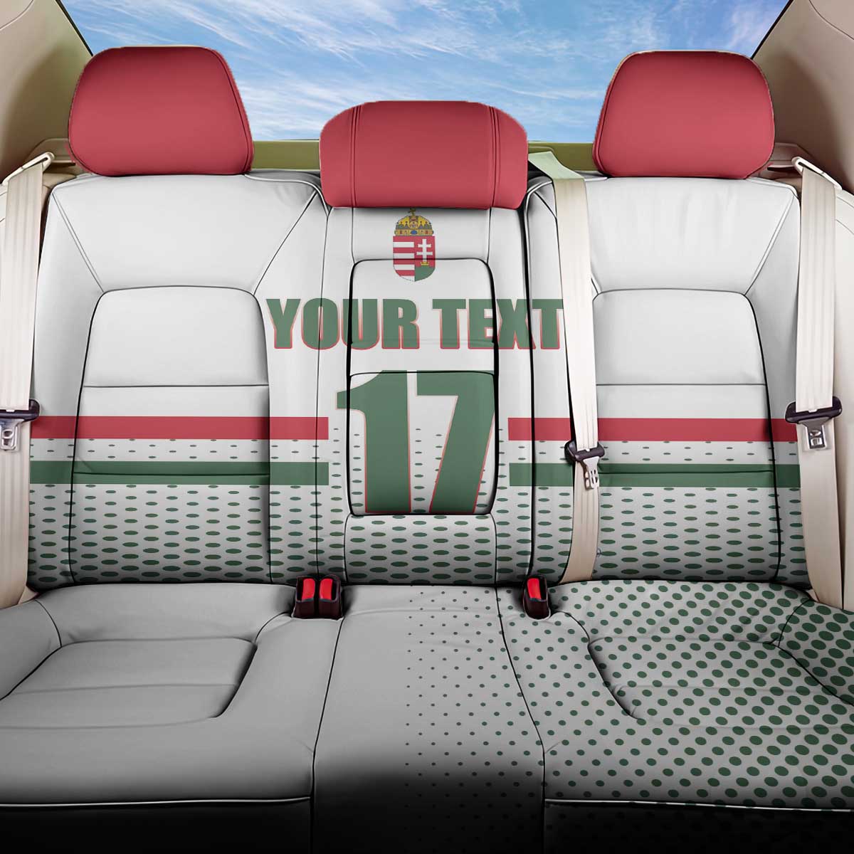 Custom Hungary Ice Hockey Back Car Seat Cover White Style Come on Magyars