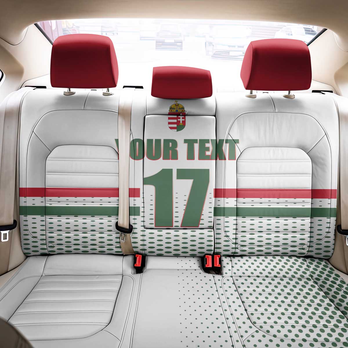 Custom Hungary Ice Hockey Back Car Seat Cover White Style Come on Magyars