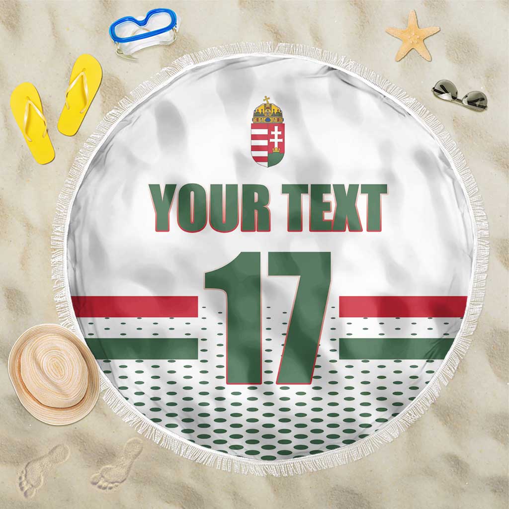 Custom Hungary Ice Hockey Beach Blanket White Style Come on Magyars