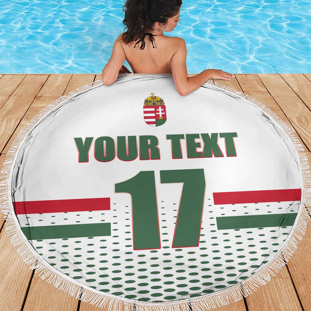 Custom Hungary Ice Hockey Beach Blanket White Style Come on Magyars