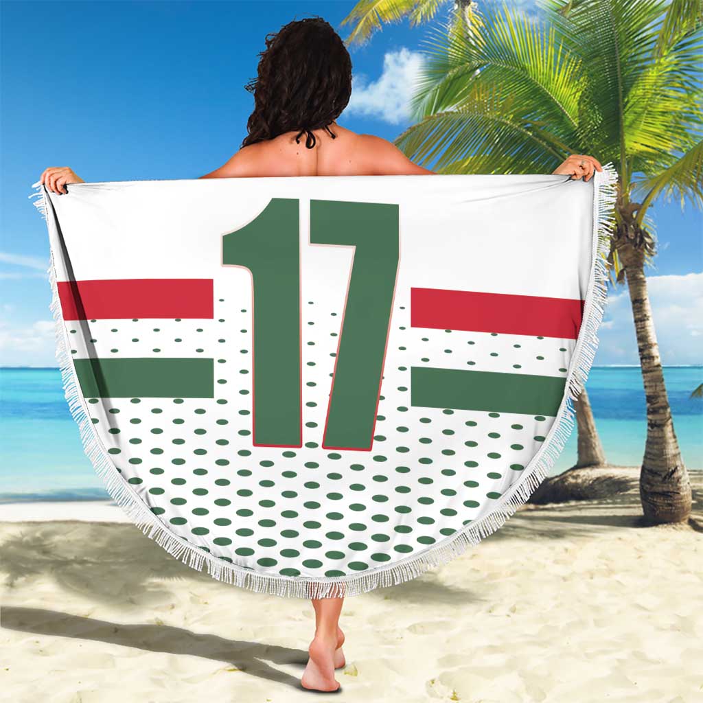Custom Hungary Ice Hockey Beach Blanket White Style Come on Magyars