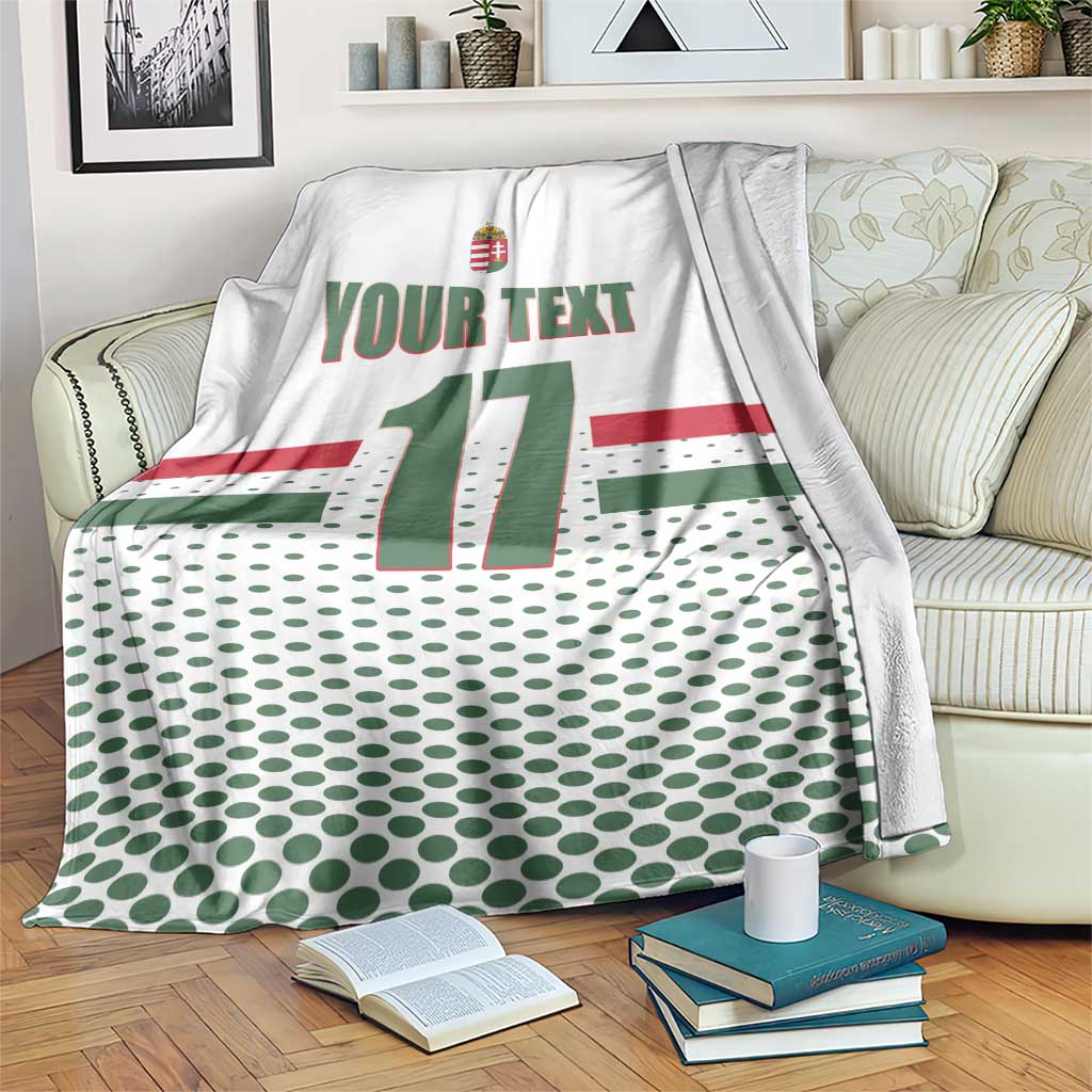 Custom Hungary Ice Hockey Blanket White Style Come on Magyars