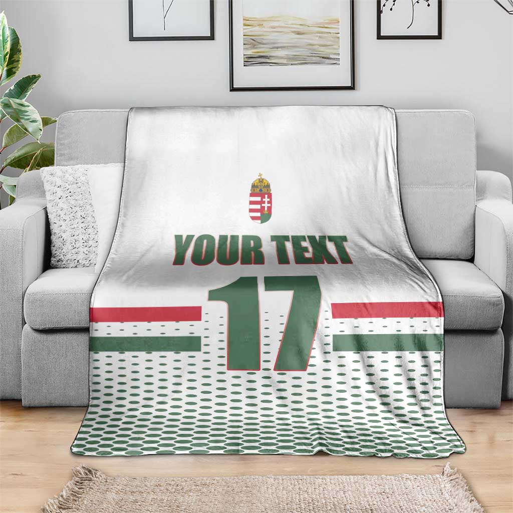Custom Hungary Ice Hockey Blanket White Style Come on Magyars