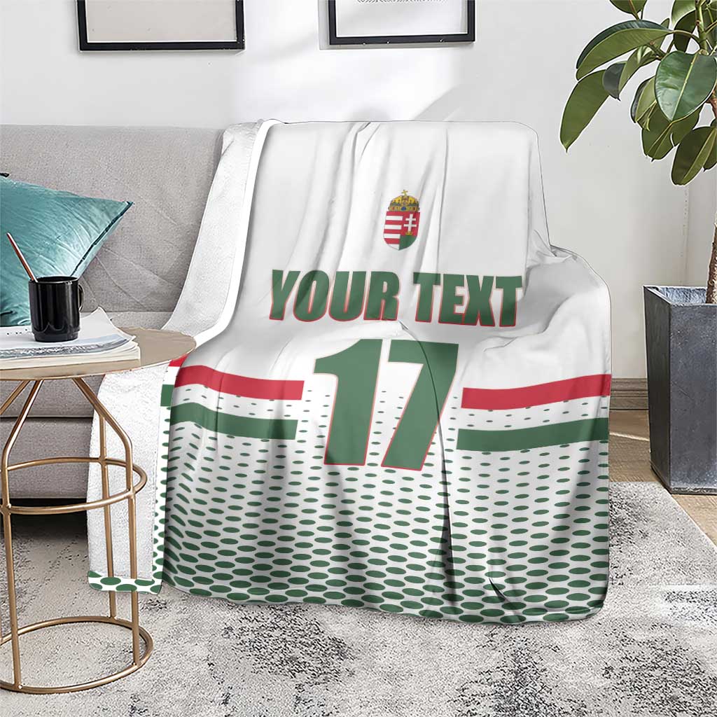 Custom Hungary Ice Hockey Blanket White Style Come on Magyars