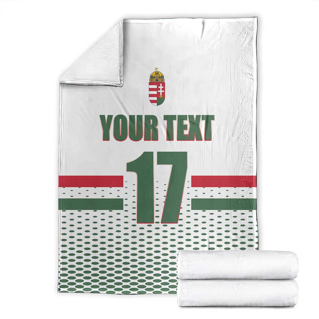 Custom Hungary Ice Hockey Blanket White Style Come on Magyars