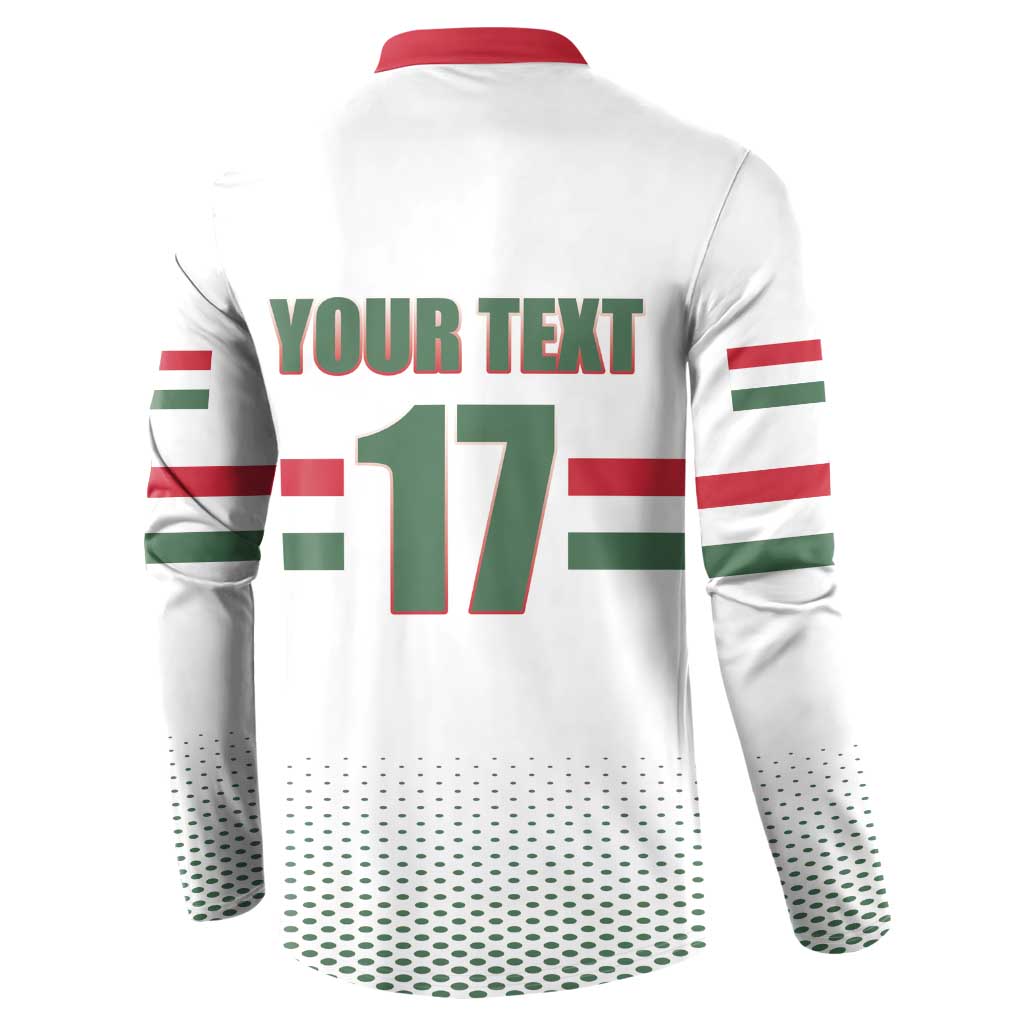 Custom Hungary Ice Hockey Button Sweatshirt White Style Come on Magyars