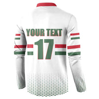 Custom Hungary Ice Hockey Button Sweatshirt White Style Come on Magyars