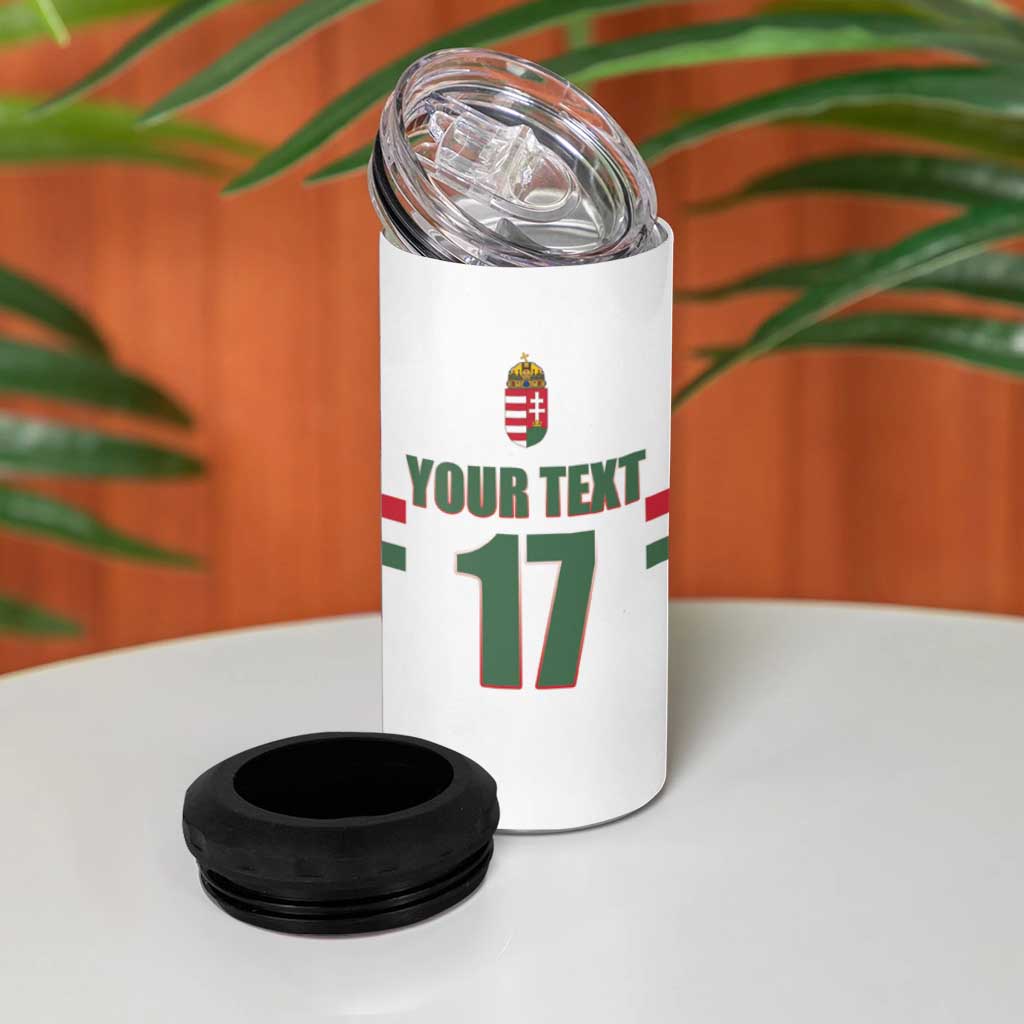 Custom Hungary Ice Hockey 4 in 1 Can Cooler Tumbler White Style Come on Magyars