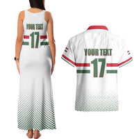 Custom Hungary Ice Hockey Couples Matching Tank Maxi Dress and Hawaiian Shirt White Style Come on Magyars